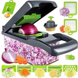 Multifunctional 16 in 1 Vegetable onion slicer dicer spiralizer shredder Hand graters Vegetable chopper Kitchen Utensils