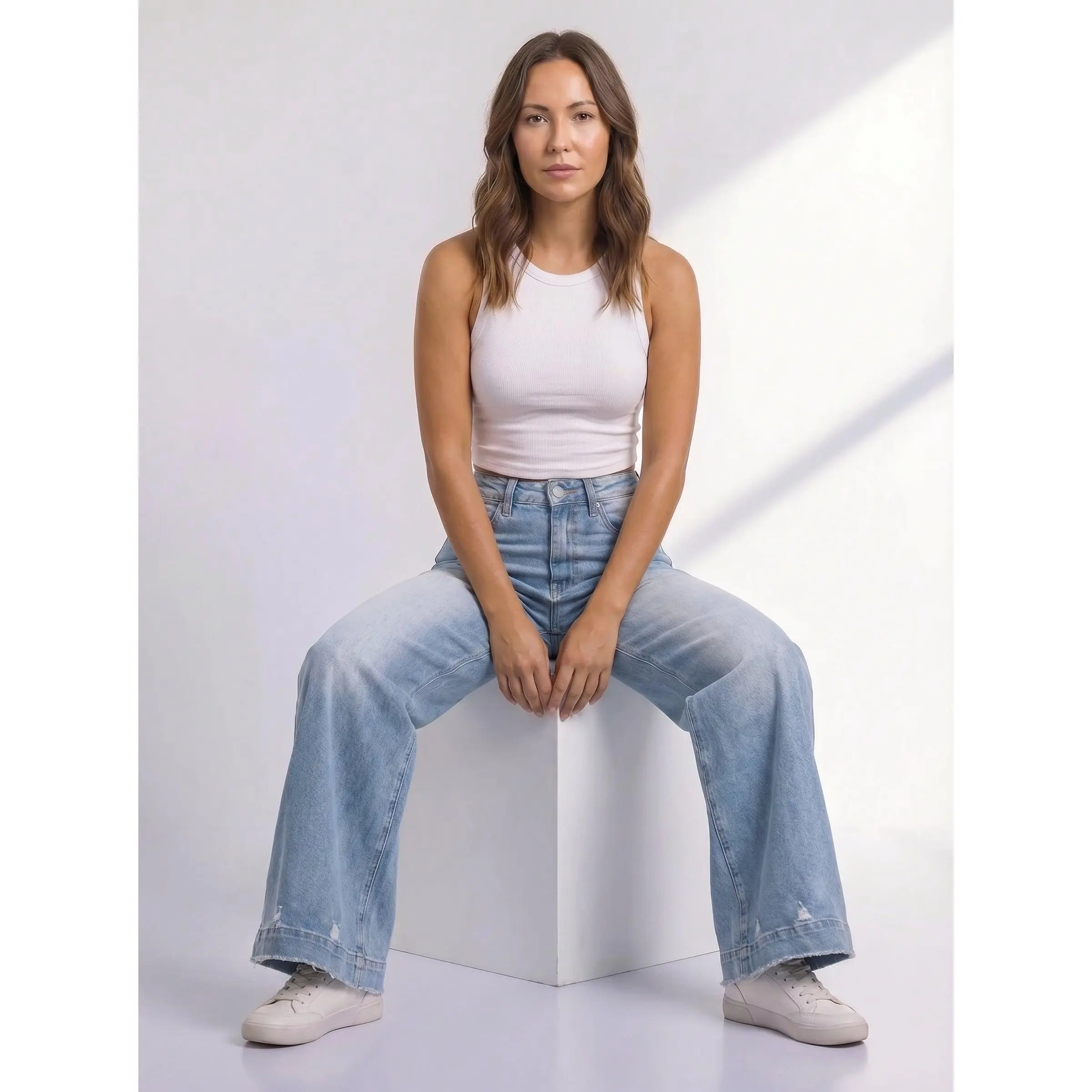 The Adrian by Lovervet High-Rise Wide Leg Denim Three Lengths