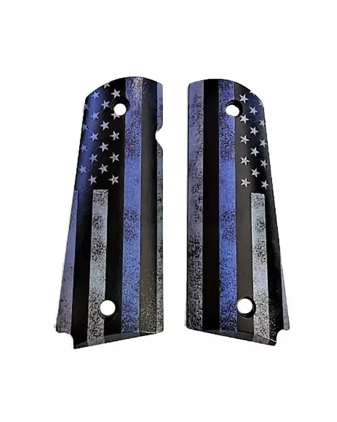 Premmium Grips 1911 Full-size grips with Thin Blue Line Printed Image Acrylic pearl Premmium Grips 1911 Full-size grips with Thin Blue Line Printed Image Acrylic pearl