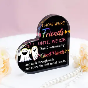Halloween Boo Basket Stuffers for Women, Ghost Gifts for Long-Distance Friendship, Fun Acrylic Desk Decor for Best Friends