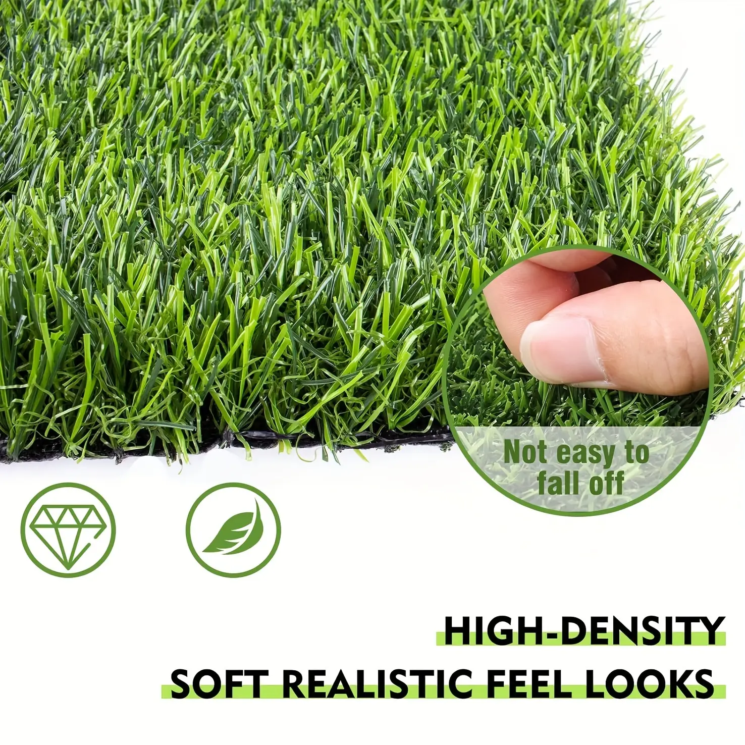 Thick Decorative Artificial Lawn Roll - 1*6m/3.28*19.69Ft Synthetic Turf for Backyard, Wedding, Doormats (Home & Garden Improvement Supplies)