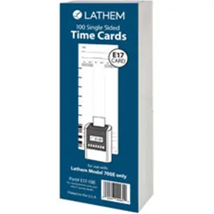 Lathem  Model 700E Clock Single Sided Time Cards, White