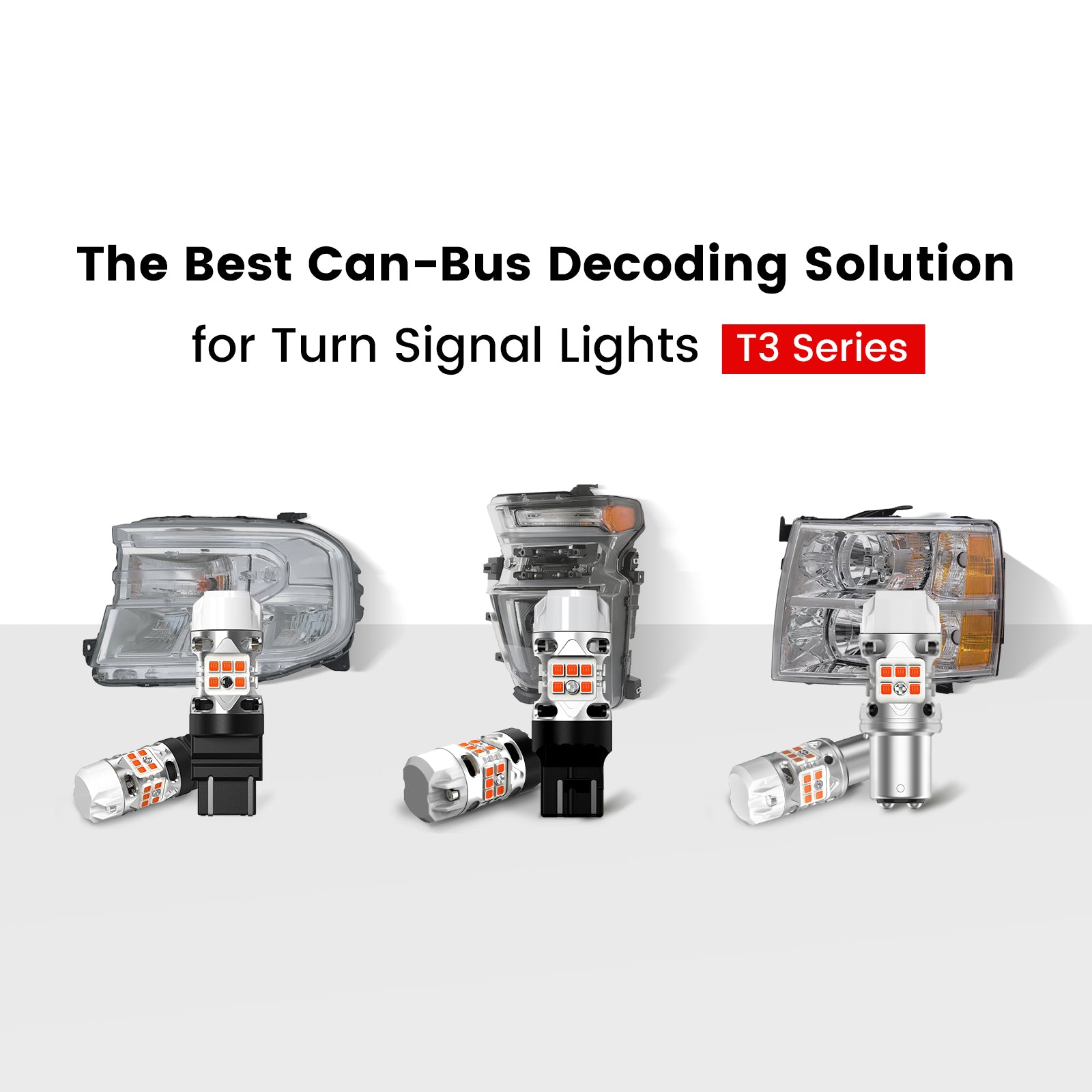 Lasfit 1157 2057 LED Turn Signal Bulbs CanBus-Ready Amber | T3 Series，2 PCS