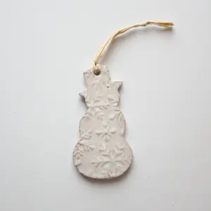 Handmade Ceramic Snowman Ornaments