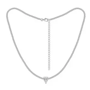 Radiance by Absolute™ Pear Cut Solitaire and Round Tennis Necklace