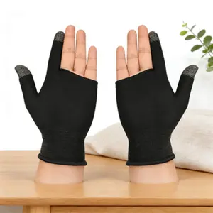 Gaming Finger Sleeves for Mobile, Silver Fiber Material for Sweat Resistance, Thin and Breathable Design, Zero Delay Touch Sensitivity, Essential for Gamers Winning Chicken Dinner, Console Accessories