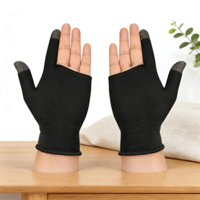 Gaming Finger Sleeves for Mobile, Silver Fiber Material for Sweat Resistance, Thin and Breathable Design, Zero Delay Touch Sensitivity, Essential for Gamers Winning Chicken Dinner, Console Accessories, Game Peripherals
