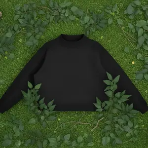 Essential Fleece Mock-Neck Crew Sweatshirt