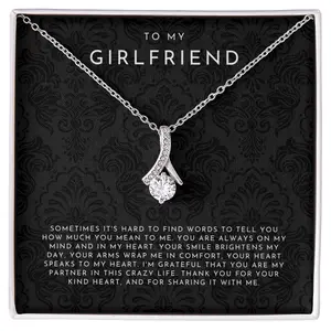 Girlfriend Necklace, Girlfriend Gifts, Girlfriend Jewelry, Valentines Day Gift