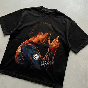 Young Ronaldo Middle Finger T-Shirt, CR7 Vintage Graphic Tees, Unisex Soccer Shirt, Sport Merch, Football-Soccer Design, Gift For Fan, Cotton comfort Menswear Womenswear Streetwear X2B