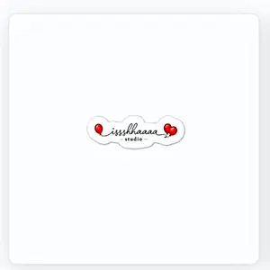 Izzshhaaaa Studio Logo Vinyl Decal Sticklers for Customizable Decor