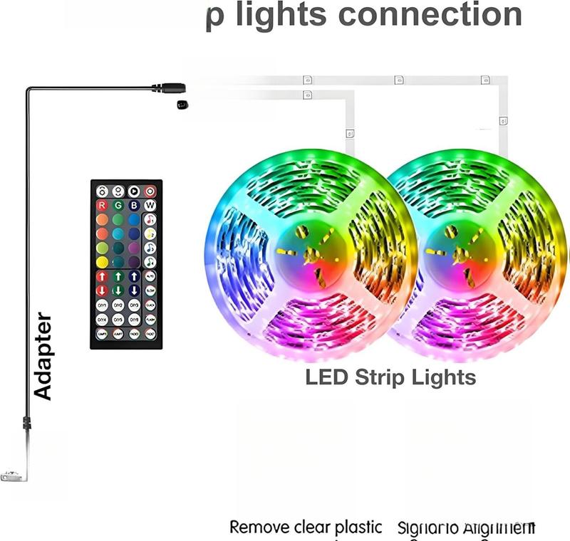 Led Lights for Bedroom 100ft (2 Rolls of 50ft) Music Sync Color Changing Strip Lights with Remote and App Control RGB Strip, for Room Home Party Decoration