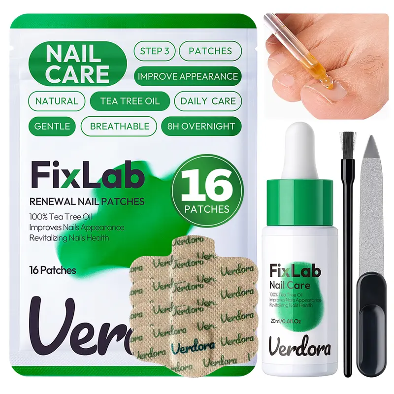 Nail Patches Extra Strength with Tea Tree Oil Nail Treatment Overnight Nail Care 8-Hour Moisturizing & Nourishing for Healthy Appearance Men & Women