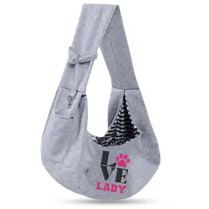 Small Pet Sling Carrier – Hands-Free Dog & Cat Carrier Bag for Travel