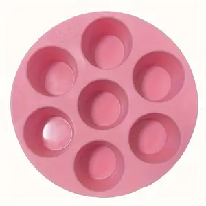 2PC 7 Cavity Silicone Air Fryer Baking Mold | Non Stick Egg Tart Muffin Cake Pan | BPA Free Microwave Oven & Dishwasher Safe | Reusable DIY Dessert Tool for Home Bakers & Kitchen Lovers