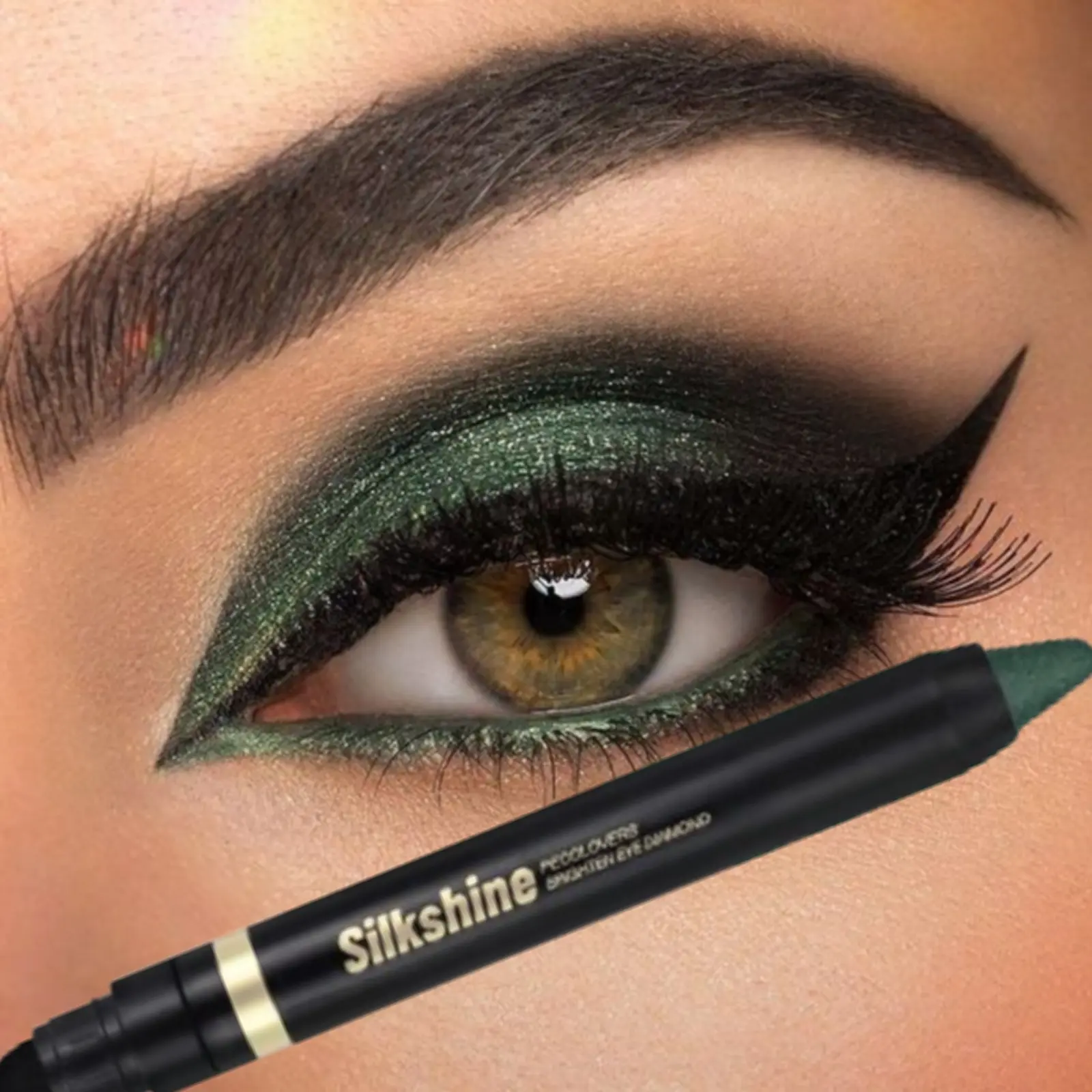 1PC Shimmery, Highly Pigmented, Silky Smooth, Easy-to-use, Double-ended Cream Shadow Stick, Suitable for Both Beginners and Professionals, Eyeshadow, Eye Makeup Products
