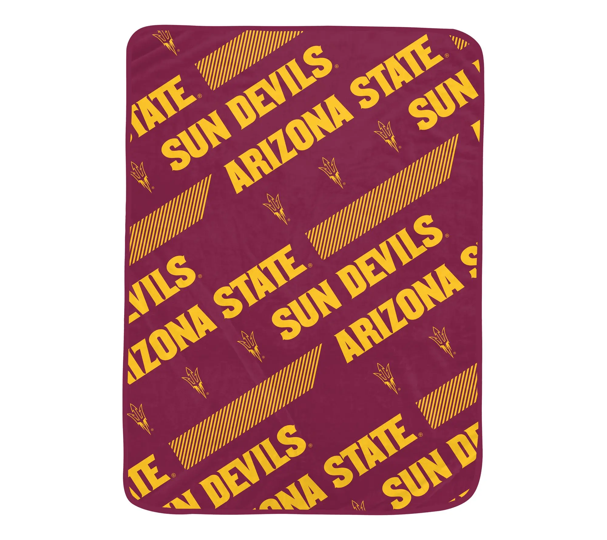 Pegasus Sports NCAA Slanted Half Stripe Wordmark Blanket