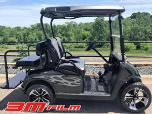 Flame 2 Stripe E Z go club car Golf carts 3 M Vinyl Sticker Sport Decal