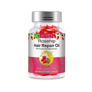 Aliver Rosehip Hair Repair Oil Capsules, 40 Leave-In Serum Capsules