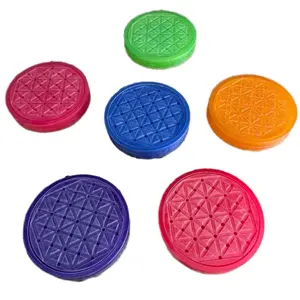 Cold Drink Coaster - Colorful Coasters with Geometric Patterns in Pink Blue Green Orange Purple and Red Options