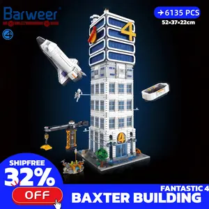 [BARWEER](SHIP FREE) Baxter Building Fantastic 4 with original box 52*37*22cm