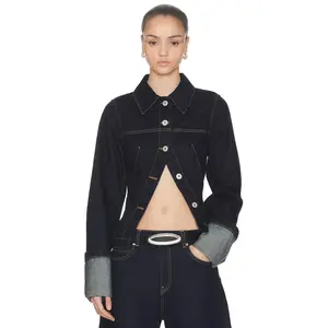 HAELO Cinch Back Trucker Jacket in Indigo