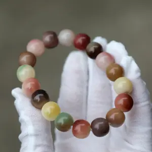 13*12 Purple Series Flower Pattern Fat Apple Bead Bodhi Root Bracelet Men's Single-Loop Bodhi Root Decorative Jewelry Bracelet