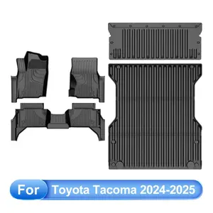 【summervibes 】AOMSAZTO 5Pcs For 2024-2026 Toyota Tacoma All Weather 3D TPE Floor Mats Bed Mat Tailgate Mat