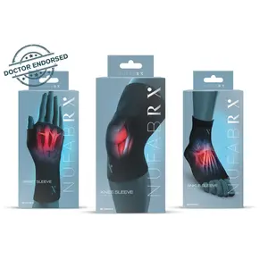 Nufabrx Pain Relief Compression Sleeve – Capsaicin-Infused for Joint Support, Swelling Relief & Drug-Free Comfort