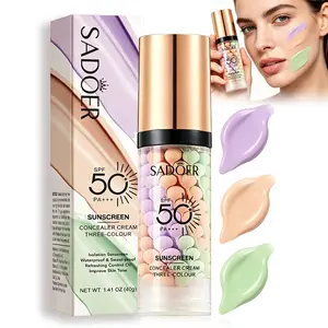 3-In-1 Color Corrector Primer, SPF 50 Sunscreen Isolation Cream, Oil Control & Moisturizing Skin Tone, Long-lasting Face Tinted Moisturizer, Perfect Gift for a Girlfriend or Mother for Birthdays, Valentine's Day or Mother's Day