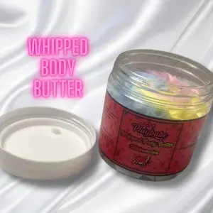 Playbabe Whipped Body Butter - Nourishing Body Butter with Fruity Sweet Scent, Rainbow Swirl Design, No Greasy or Sticky Texture