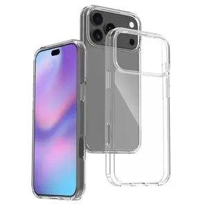 Clear Phone Case for iPhone 17 Pro Max/ 17 Pro /17/16/15/14/13/12/11/Xs/Xs Max/8/7 Shockproof Transparent TPU Back Cover, Phone Cover Protective iphone 17 phone case