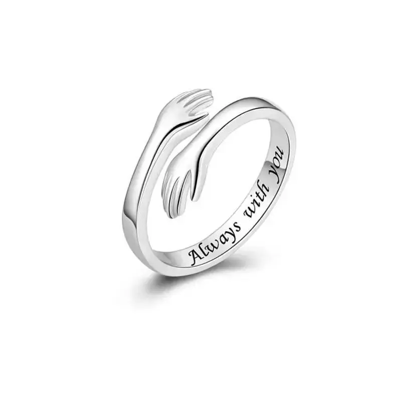 Hug Ring Accessory - Festive Party Supply, Hypoallergenic Adjustable Fit Jewelry for Mother and Daughter, Daily Wear Love Symbol of Bond and Protection, 1 Size