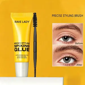 Wild Eyebrow Gel, Natural Setting Transparent Colorless Soft Jelly Shaping Brow Wax, Brow Styling Gel with Long-Lasting Hold and Easy Application