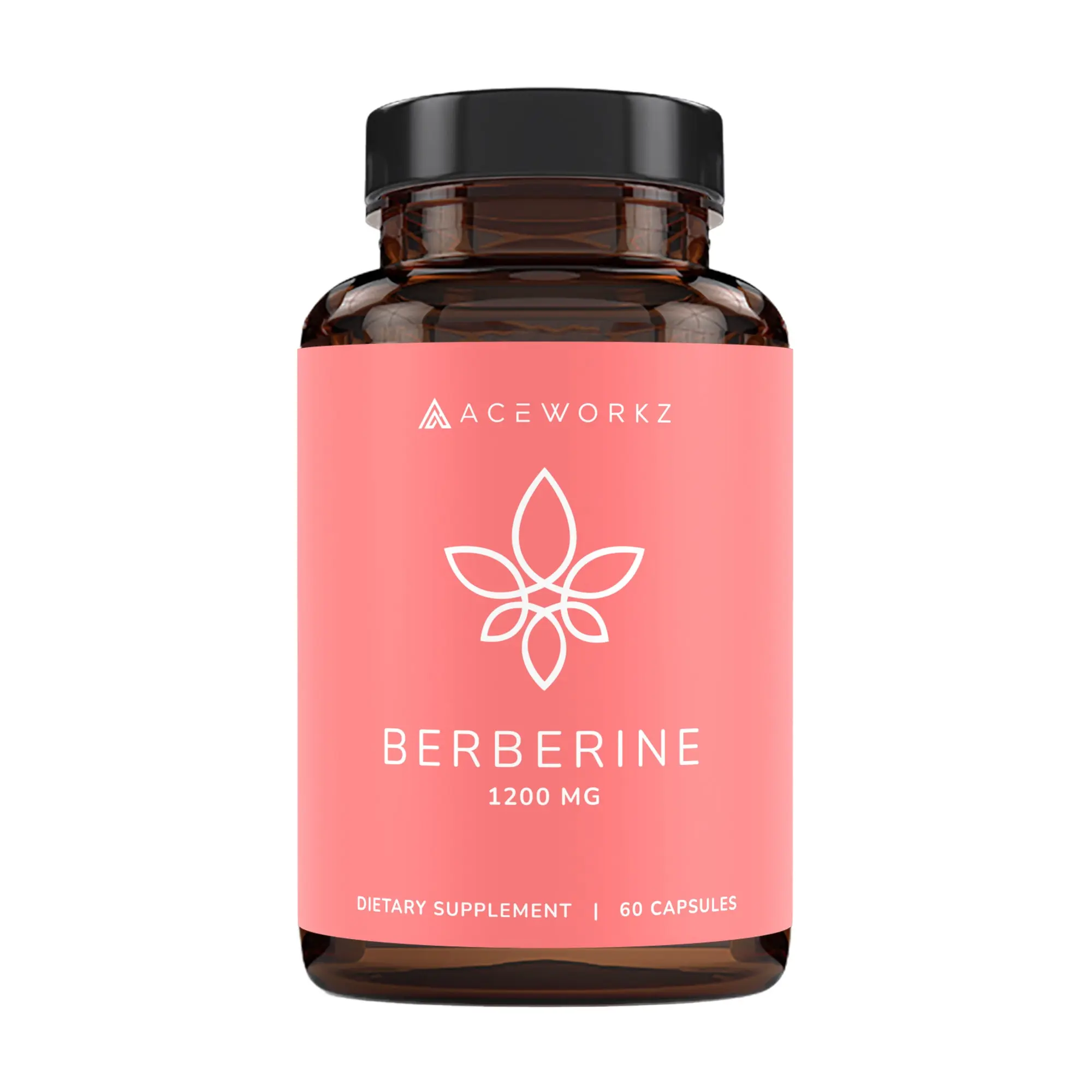 ACEWORKZ Berberine Extract HCL 1200mg Dietary Supplement - 60 Capsules