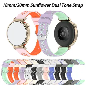 18MM 20MM Women's Strap Smart Watch Accessories for Huawei GT4/GT5 Pro 42mm Bracelet B5/S1 Compatible with Garmin Venu 2S Vivomove 3 6/4 6 Forerunner 265s 158 Replacement Wristband for Galaxy Watch 7 6 5,Strap for amazfit GTS3 GTS4, Fitness Tracker Strap