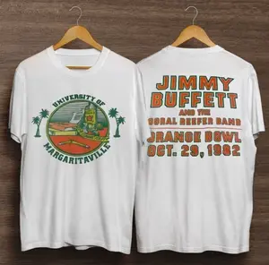 80s Jimmy Buffett of Margaritaville Concert Tour Classic T-Shirt, Graphic S-5XL Tee