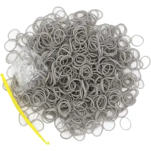 3000Pcs Loom Rubber Bands Refill Kit, Includes 75 S-Clips & 5 Hooks, Premium Rubber Band Bracelet Making Supplies for Kids DIY Crafting Gift (Grey)