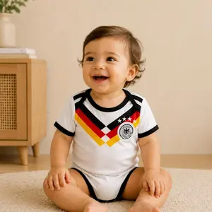 Personalized Germany Baby Soccer Romper | Custom Name & Number Bodysuit WL8