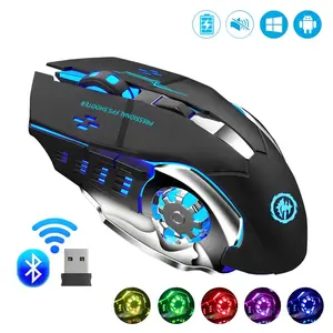 2.4G Bluetooth  Gaming Computer Rechargeable Wireless  USB Mechanical E-Sports Backlight PC Gamer  For Computer   trackball  mouse