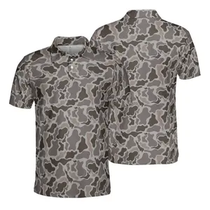 Men’s Camo Golf Polo – Retro Style with Stretch Comfort
