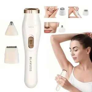 Three-In-One Electric Hair Removal Set, Multifunctional Hair Trimmer, USB Rechargeable Facial Hair Trimmer, Nose Hair Trimmer, Underarm, Leg Hair Remover, Women's Shaving Tool Gift