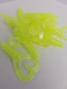Cams 2" Double Twist Tail Lemon Drop Crappie Plastic Grub