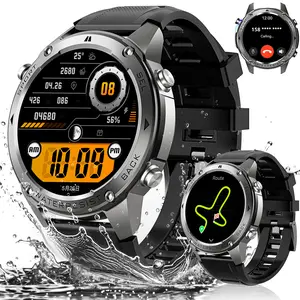 5ATM Waterproof Smart Watch for Men(Call Make/ Answer) with GPS, Outdoor Sports Smartwatch with Compass/ Altitude Weather Check Digital Watch Gifts for Men