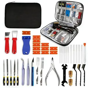 53 count  Printer Tool Kit, Printing Accessories Includes Nozzle Cleaning Kit,Deburring Tool,Scraper,Storage Bag,Suitable for  Print Cleaning, Removing, Finishing