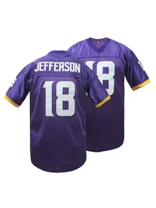 Men's 18 Jersey with Name - Retro Classic Player Design, Breathable Moisture-Wicking Lightweight Fabric, Loose Fit Short Sleeve, V-Neck & Number 18 Back Embroidered - All-Season Training, Game & Casual Wear - Sizes S-3XL for Sports Apparel