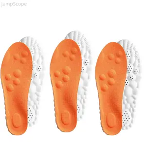 Shoe Insoles, 3 Pairs 4D U-Shaped Memory Foam Insoles, Ultra Soft Anti-Fatigue Foot Cushions, Elastic Pressure-Relief Shock Absorbing Inserts for Long Standing Walking & Sports