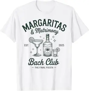 Margs and Matrimony Bachelorette Party Margarita Bach T-Shirt