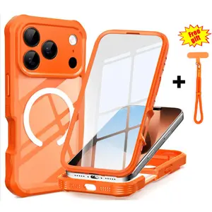 Transparent Three-Proof Case for iphone 17, Shockproof and Drop-Proof Outdoor Magnetic Protective Cover for 17 Pro Max i hone 17 iphone 17 pro case