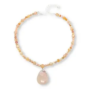 Mine Finds by Jay King Sterling Silver Sakura Chalcedony 18" Necklace